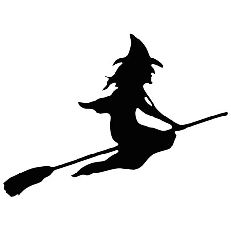 Broom riding witch template